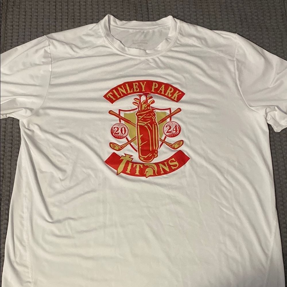 Tinley Park Titans White Golf T-Shirt